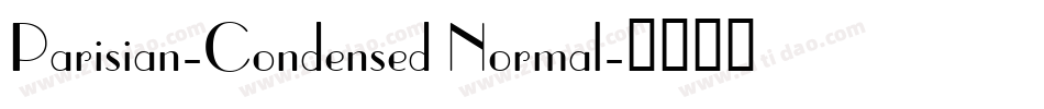 Parisian-Condensed Normal字体转换